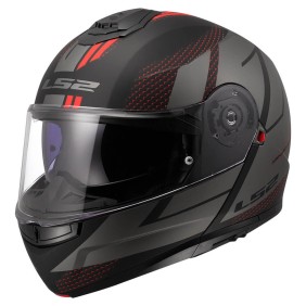 ŠALMAS LS2 FF908 STROBE II CODE – JUODA/PILKA SPALVA