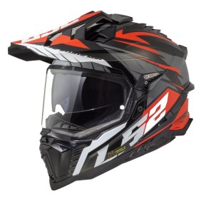 ŠALMAS LS2 MX701 EXPLORER SPIRE – JUODA TITANO RAUDONA SPALVA