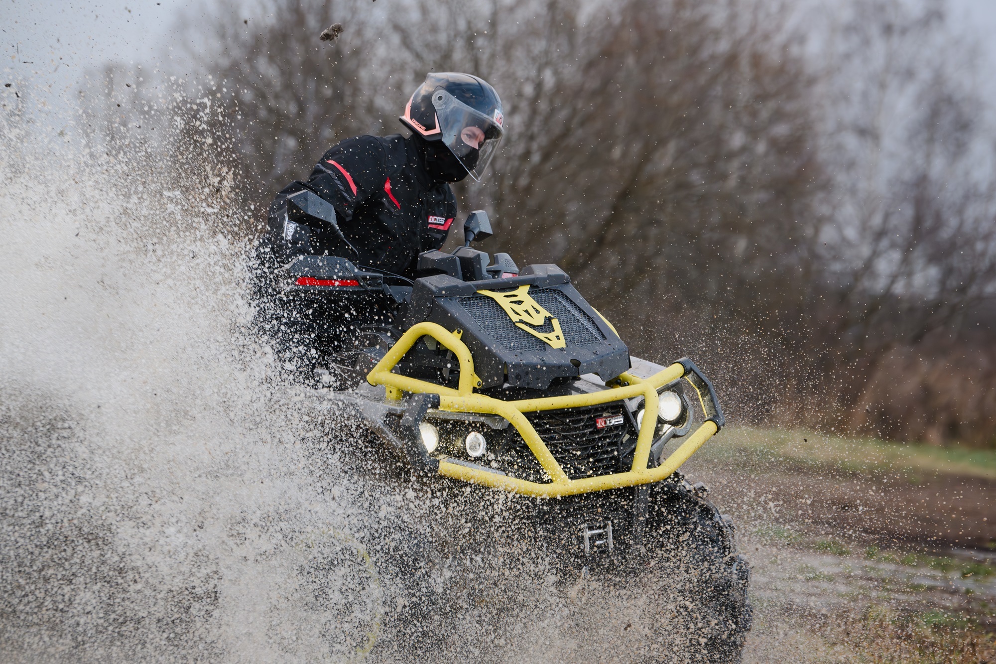 AODES Pathcross 1000S MUD PRO EPS V-Twin T3b KETURRATIS Pilkas/Geltonas