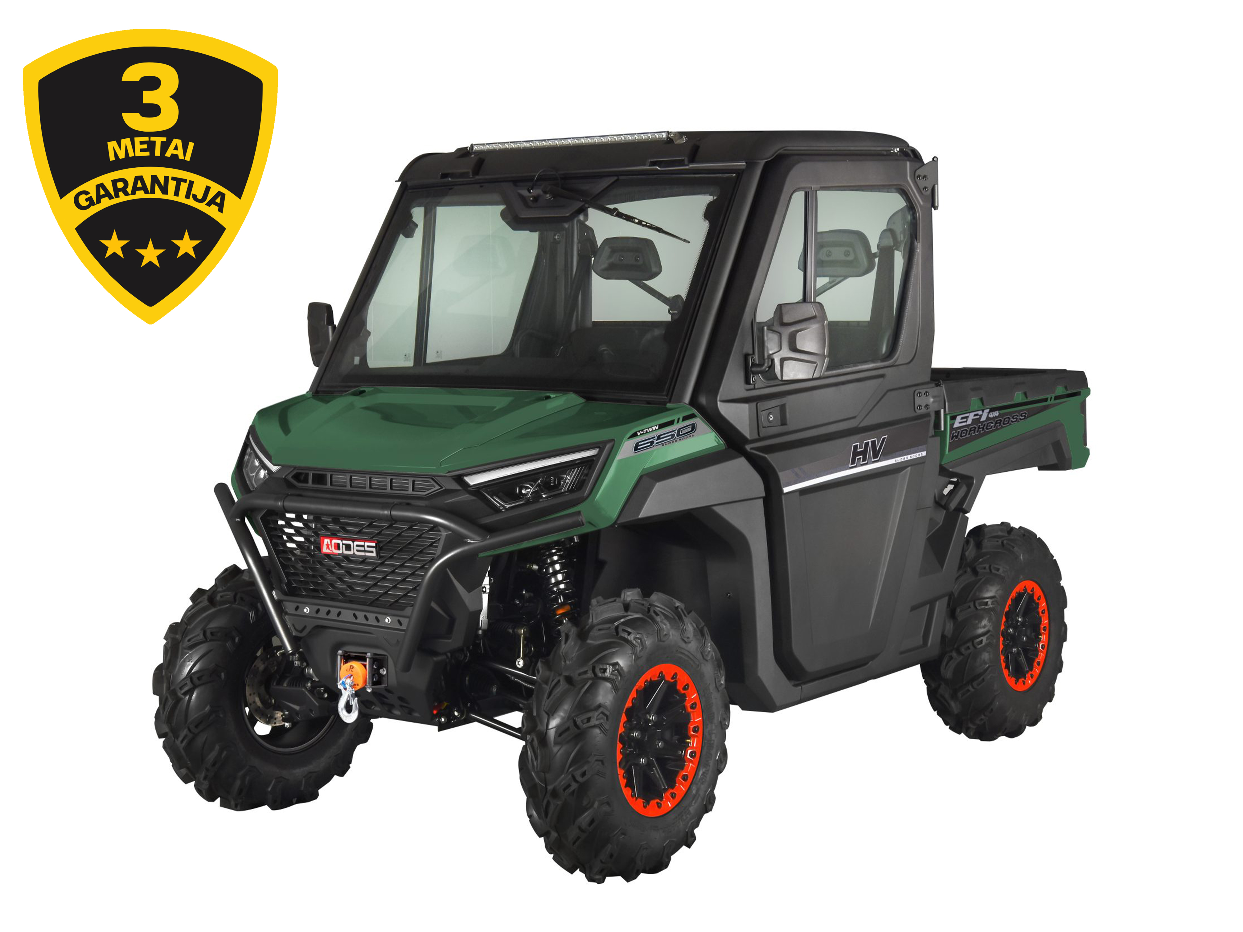 AODES WORKCROSS 650-3 HVAC EPS MOTOVISUREIGIS Tamsiai žalias