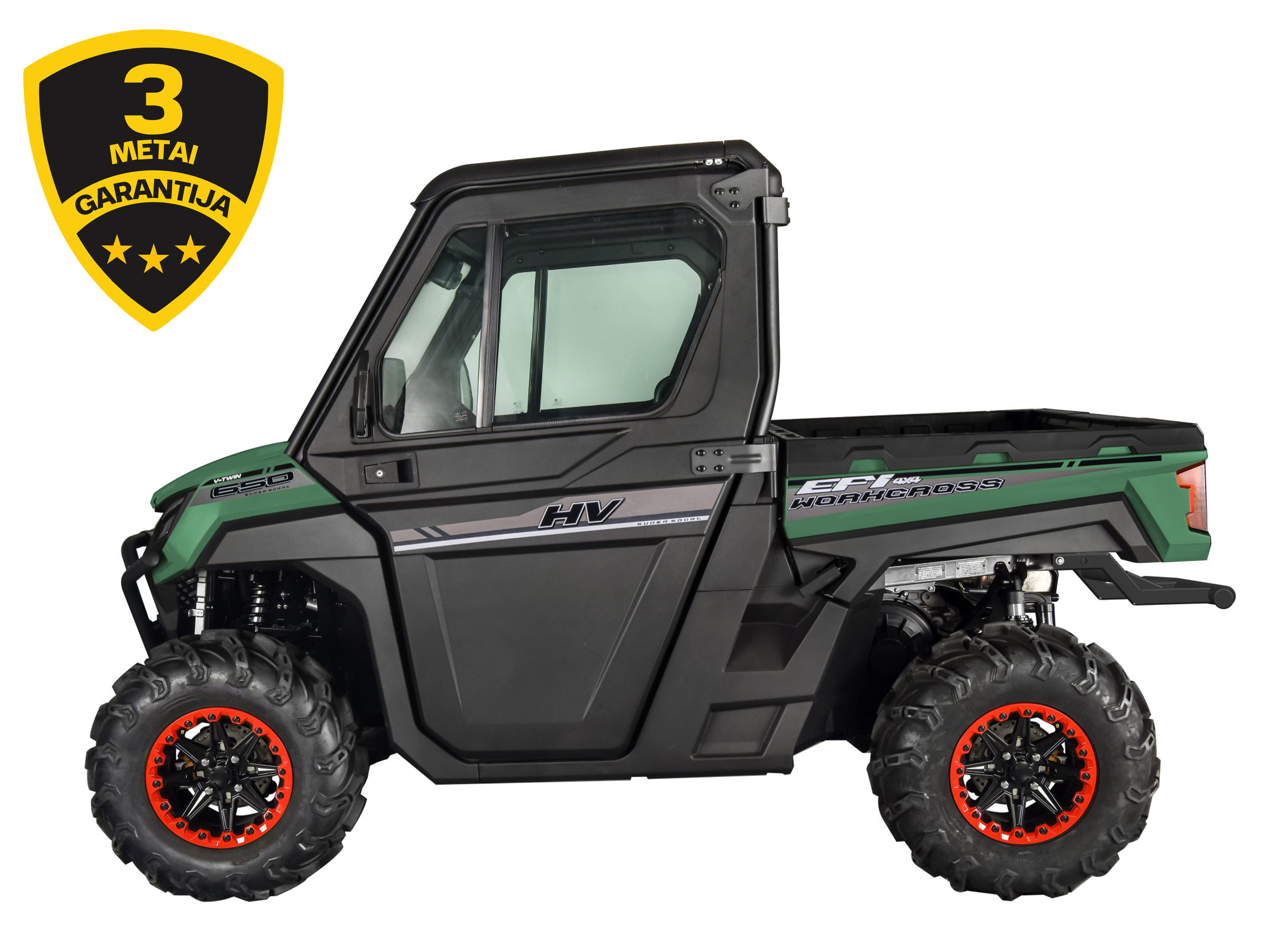AODES WORKCROSS 1000-3 HVAC EPS MOTOVISUREIGIS Tamsiai žalias