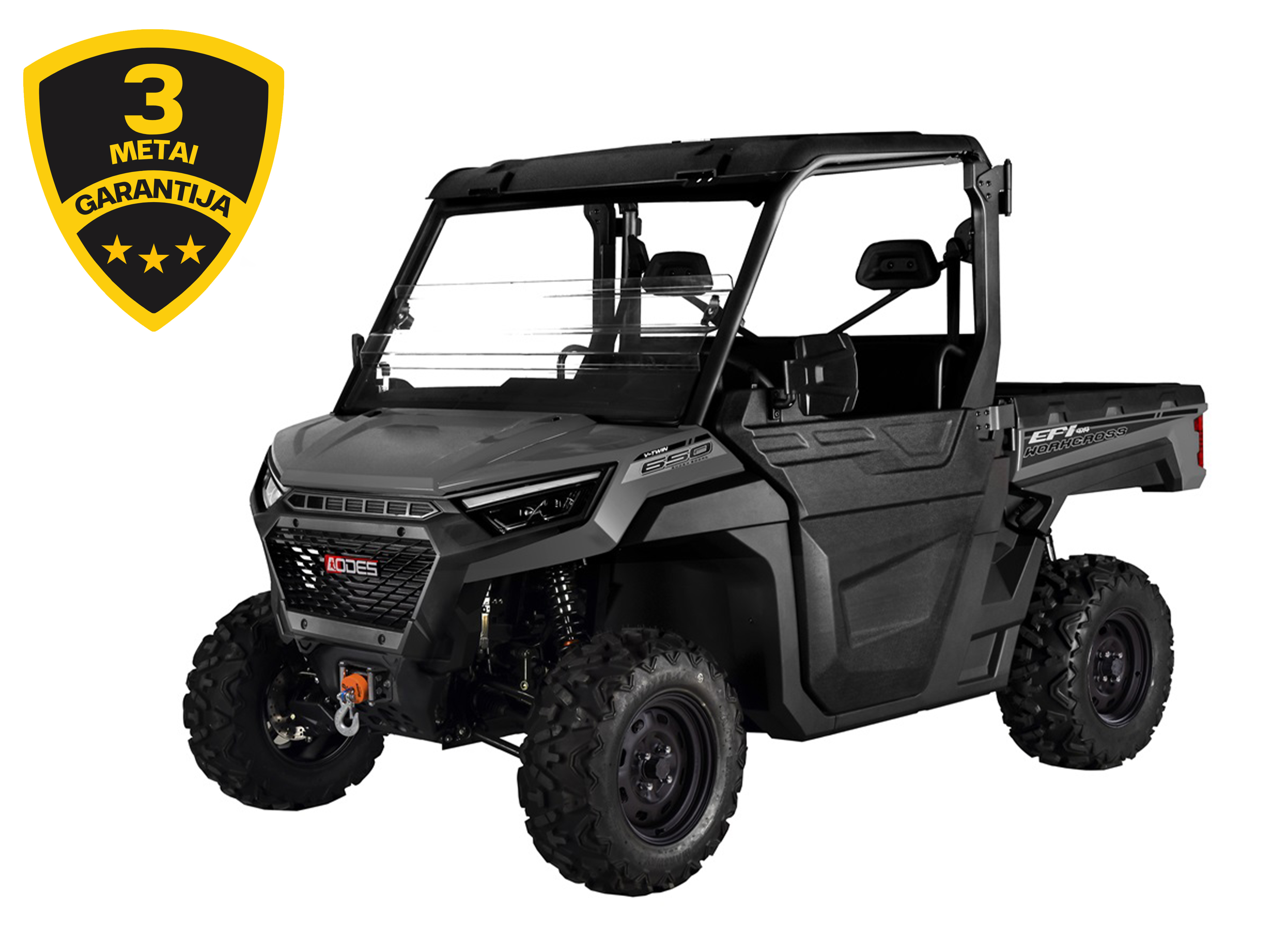 AODES WORKCROSS 650-3 EPS MOTOVISUREIGIS Tamsiai pilkas
