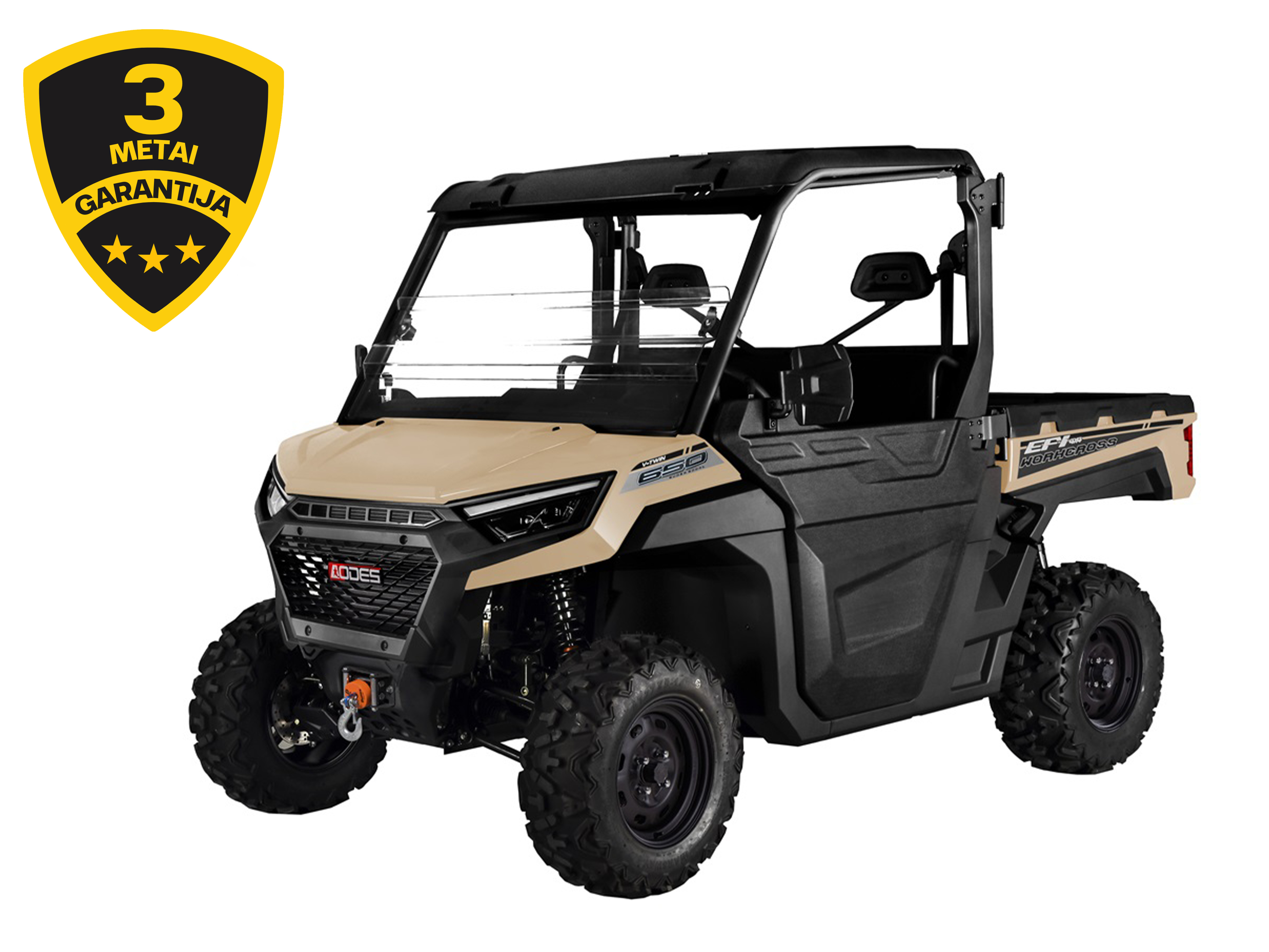 AODES WORKCROSS 650-3 EPS MOTOVISUREIGIS Šviesiai Rudas