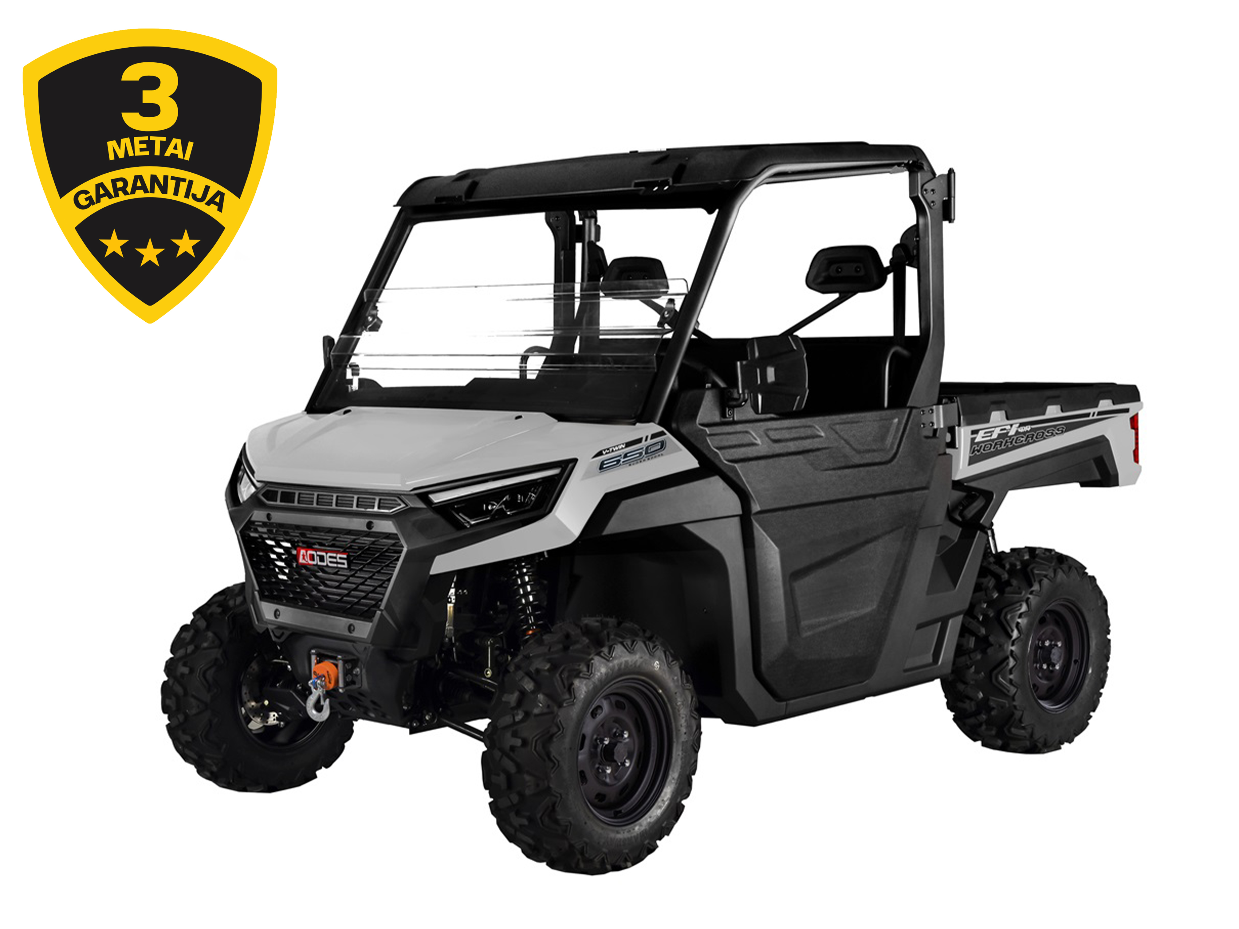 AODES WORKCROSS 650-3 EPS MOTOVISUREIGIS Sidabrinis