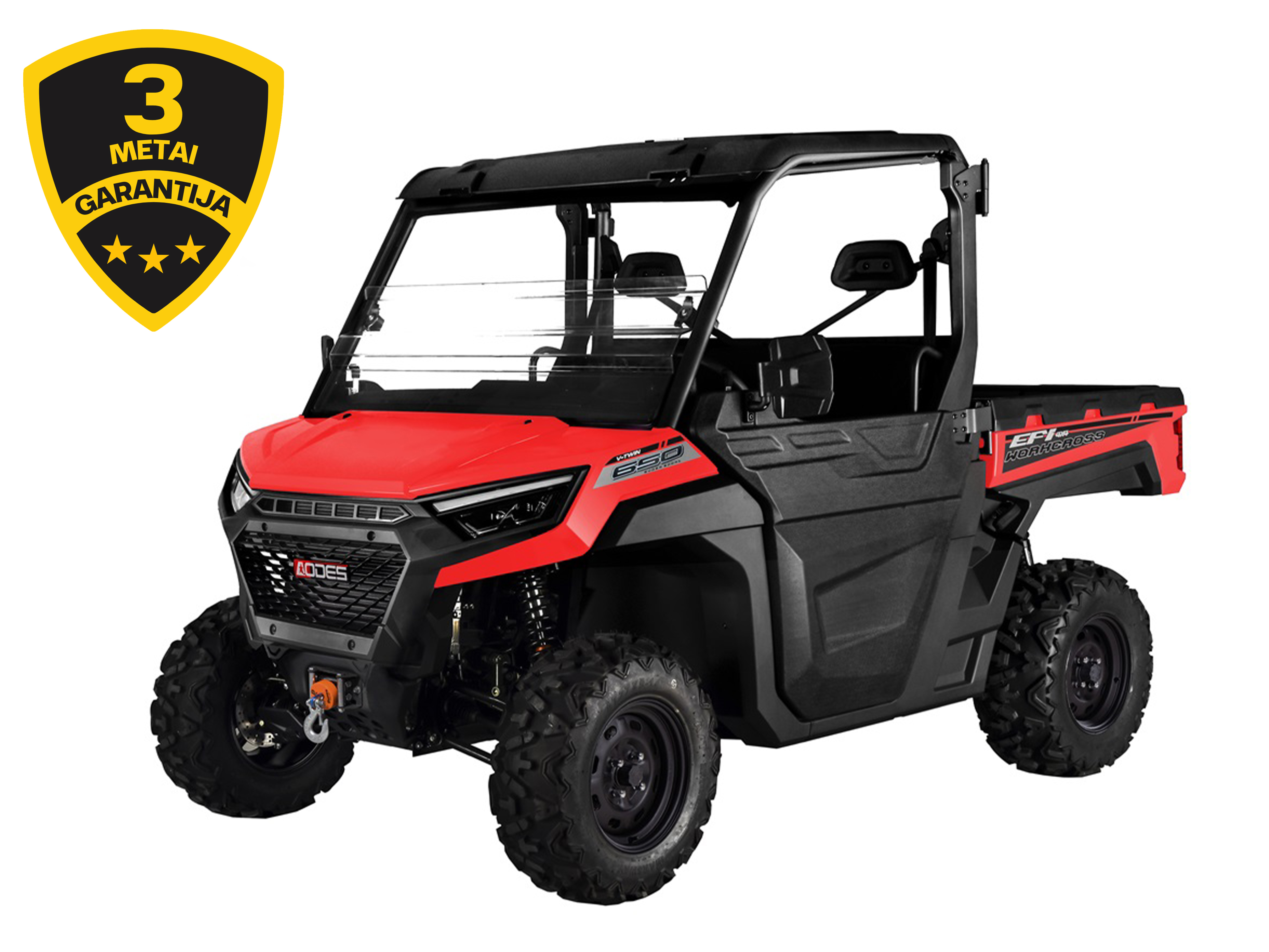 AODES WORKCROSS 650-3 EPS MOTOVISUREIGIS Raudonas