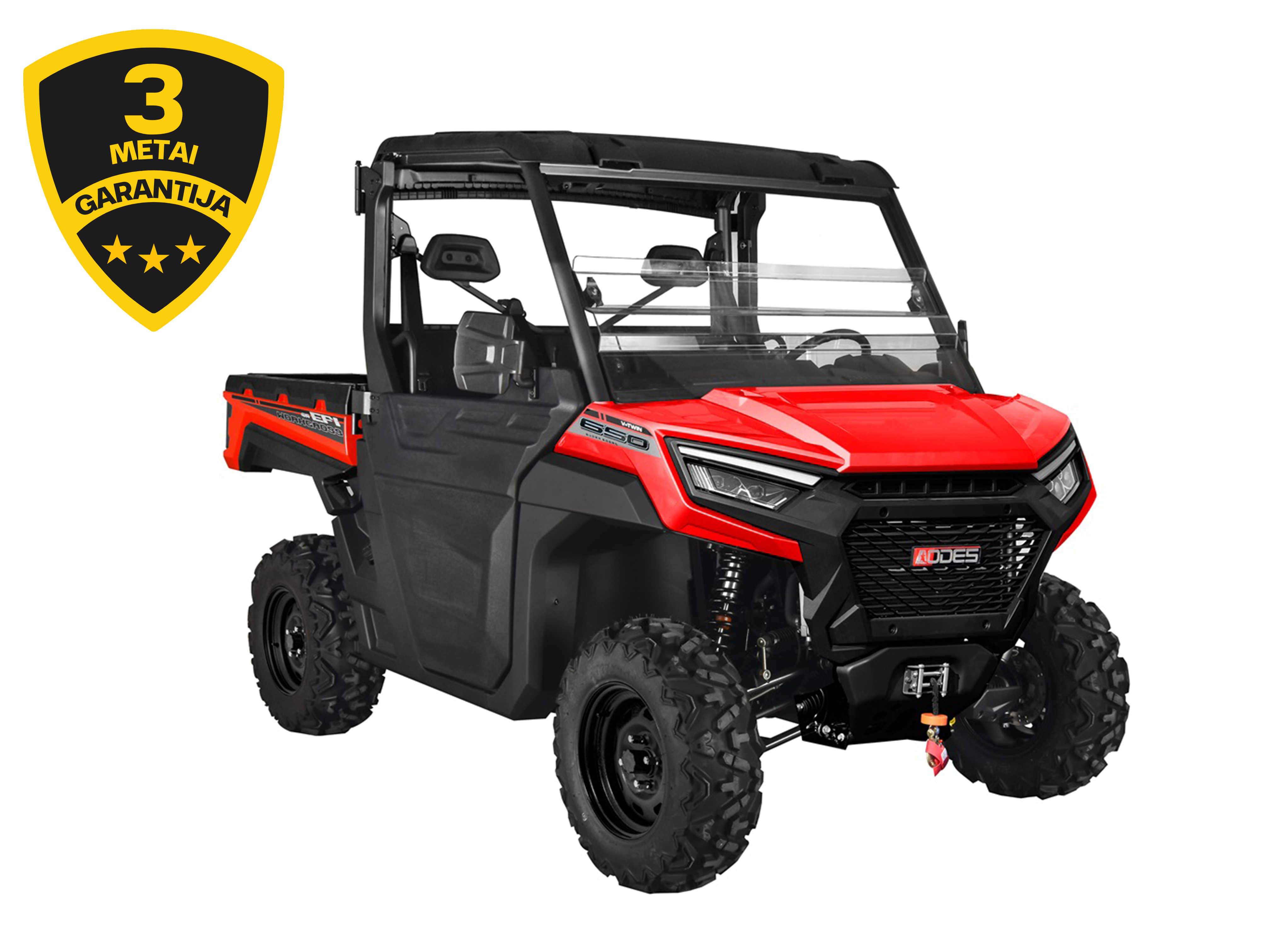 AODES WORKCROSS 650-3 EPS MOTOVISUREIGIS Raudonas