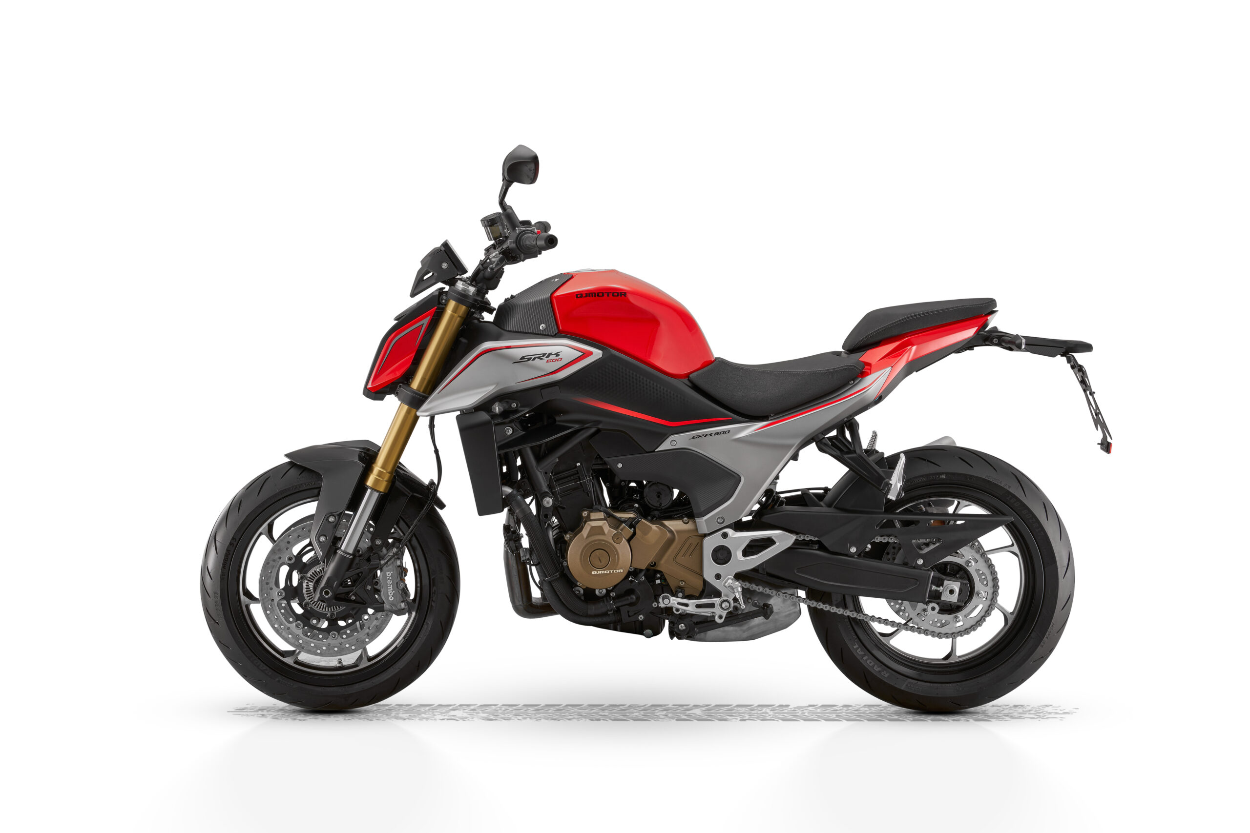 QJMOTOR SRK 600 RAUDONA/SIDABRINĖ