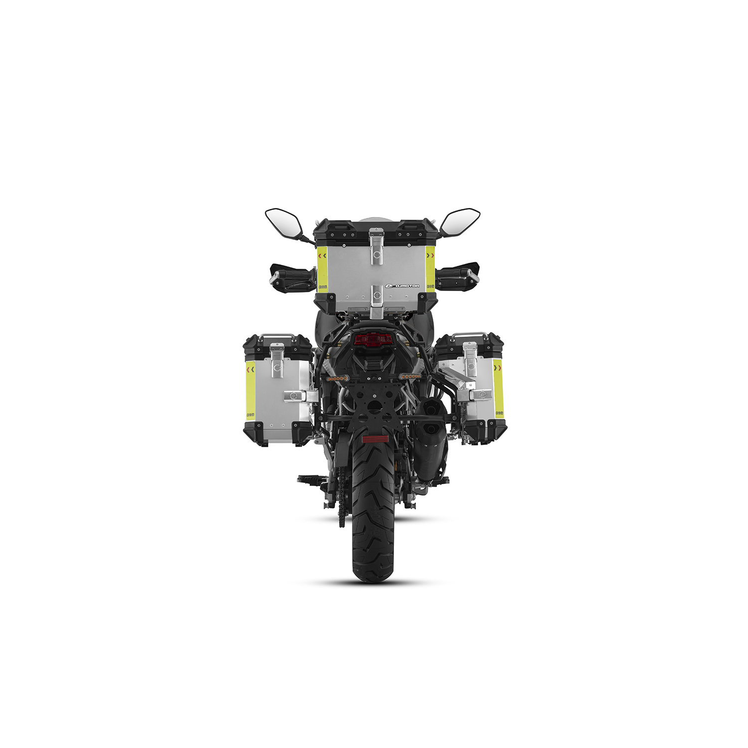 QJMOTOR SRT 600S SU DAIKTADĖŽĖMIS JUODA/SIDABRINĖ PILKA