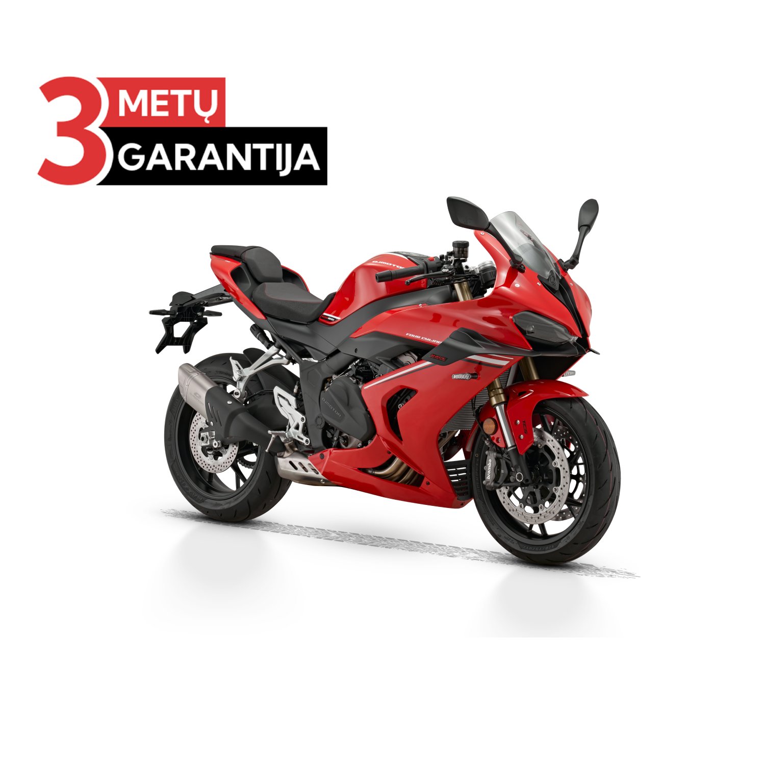QJMOTOR SRK 800 RR RAUDONA/JUODA