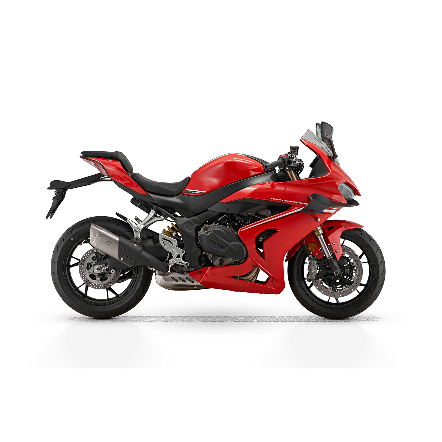 QJMOTOR SRK 800 RR RAUDONA/JUODA