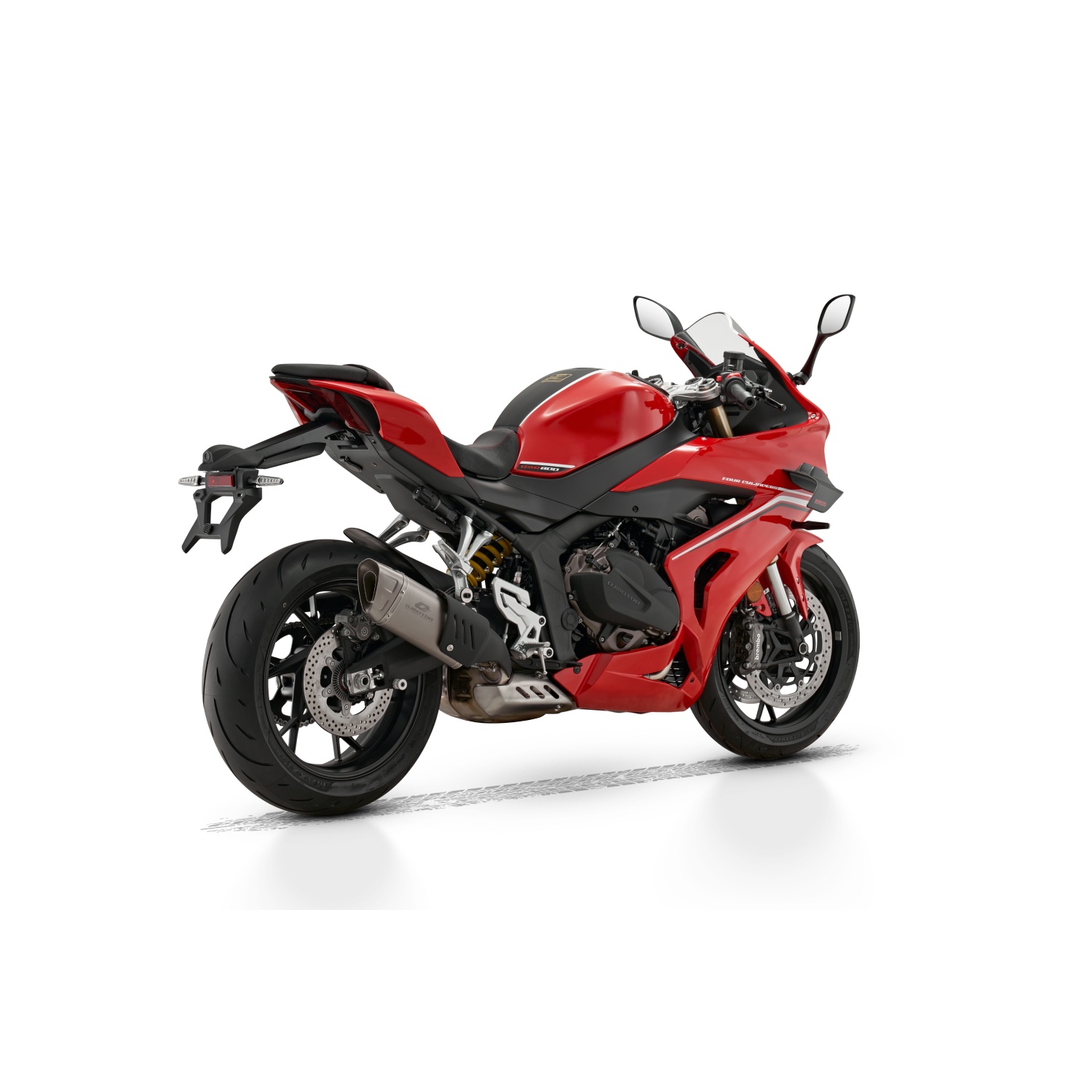 QJMOTOR SRK 800 RR RAUDONA/JUODA
