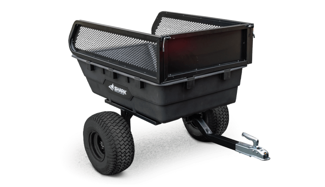 PRIEKABA SHARK ATV TRAILER GARDEN 300S SU PAAUKŠTINIMAIS JUODA