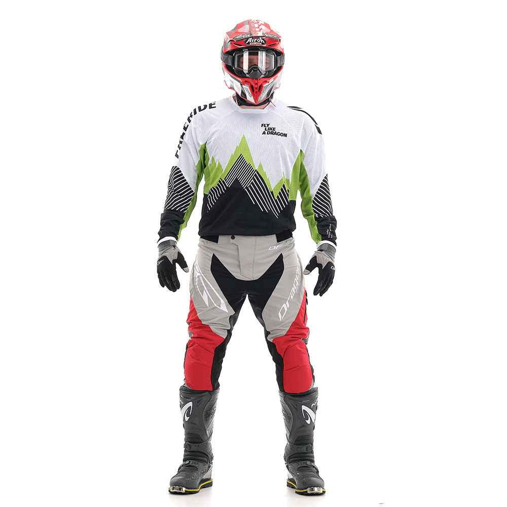 MOTOKROSO KELNĖS DRAGONFLY ENDURO FREERIDE PILKA/ RAUDONA UNISEX