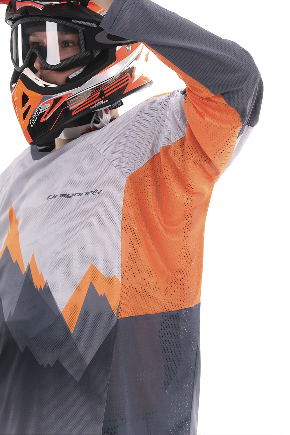 MOTO MARŠKINĖLIAI DRAGONFLY ENDURO FREERIDE PILKI