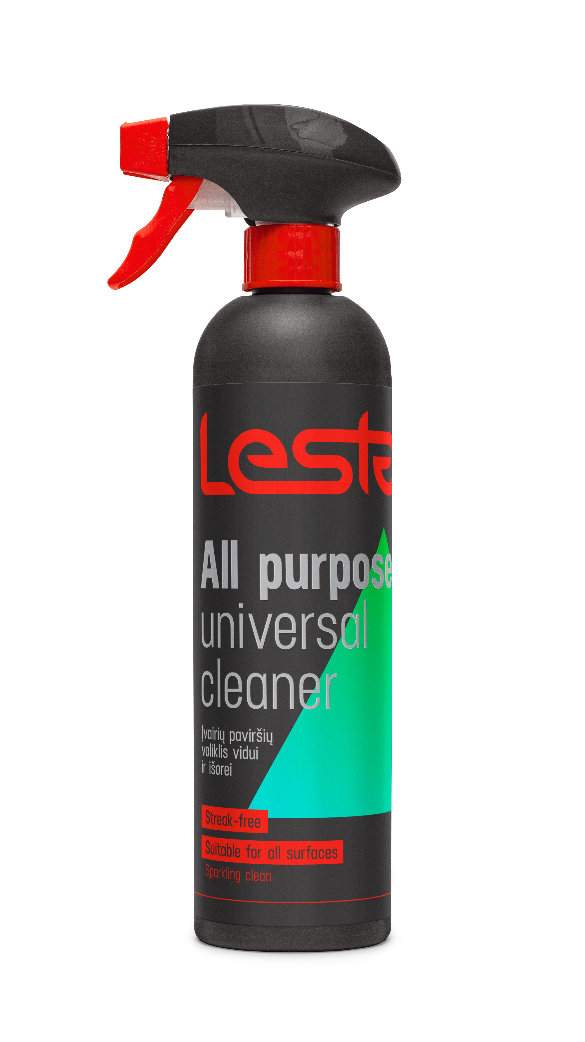 LESTA ALL PURPOSE UNIVERSAL CLEANER, ĮVAIRIŲ PAVIRŠIŲ VALIKLIS VIDUI IR IŠOREI 0.5L