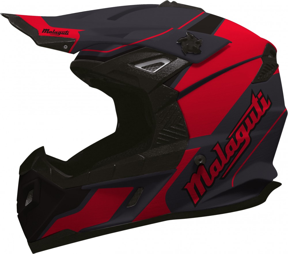 ŠALMAS MALAGUTI OFFROAD XP-20 JUODAS/ RAUDONAS