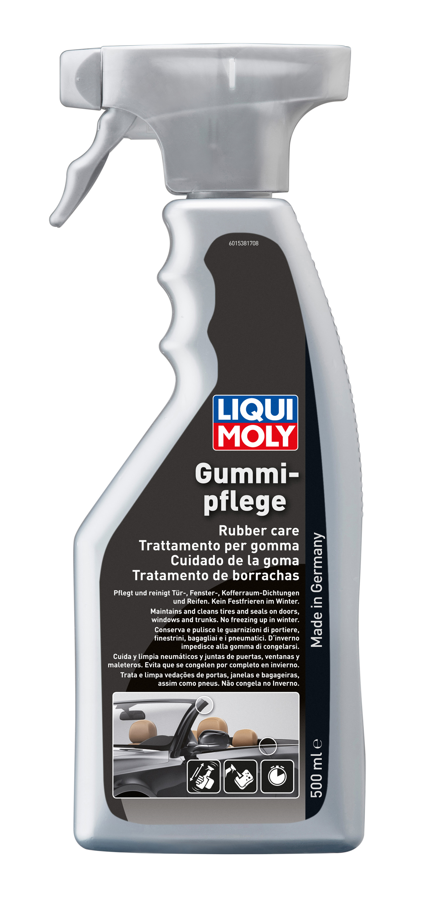 LIQUI MOLY GUMINIŲ DETALIŲ PRIEŽIŪROS PRIEMONĖ 0,5l