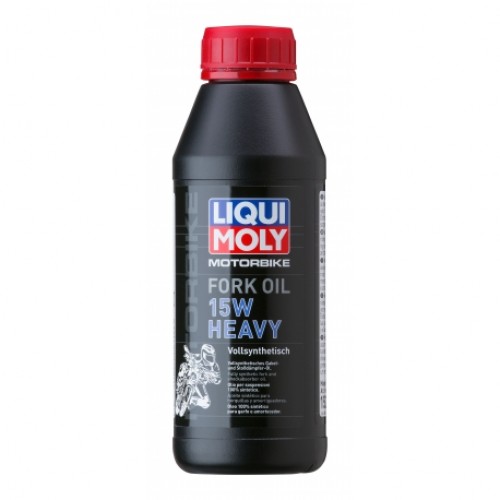 LIQUI MOLY SINTETINĖ ALYVA MOTOCIKLŲ ŠAKĖMS IR AMORTIZATORIAMS - RACING FORK OIL15 W Heavy 500ml