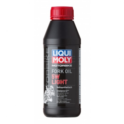 LIQUI MOLY SINTETINĖ ALYVA MOTOCIKLŲ ŠAKĖMS IR AMORTIZATORIAMS - RACING FORK OIL 5W Light 500ml